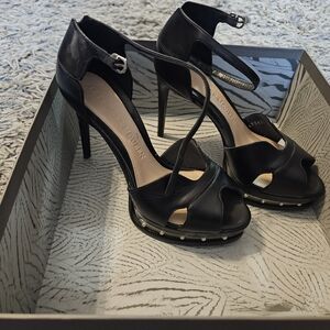 Alexander McQueen Black Strappy Stiletto Heels
